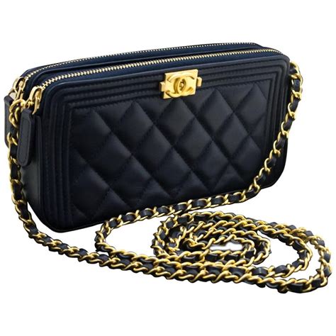 chanel boy wallet on chain navy|chanel wallet on chain cost.